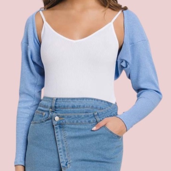 ShopEvelynne Blue Shrug - Picture 3 of 3